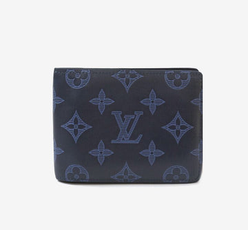 Louis Vuitton Multiple Wallet Monogram Shadow Navy Blue Bi-Fold Wallet 9075847590 156996376