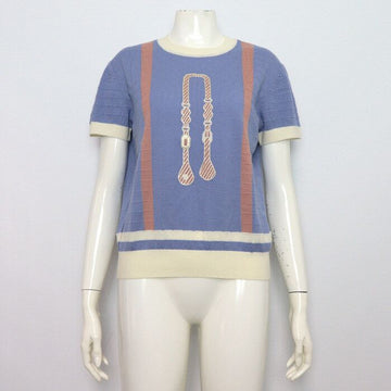 HERMES Wolle Coaching Remix Kurzarm Strickpullover Mehrfarben H5E2653DE 156997852