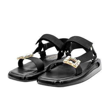 ROGER VIVIER Sandal mit Kristallverzierung 9076424024 156998127