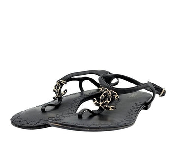 CHANEL Logo Flip Flop Sandals 9076419928 156998141