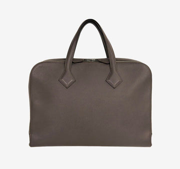 HERMES Victoria Aktentasche Etoupe Silber Prägung Togo 4DDXLEJX 156998163