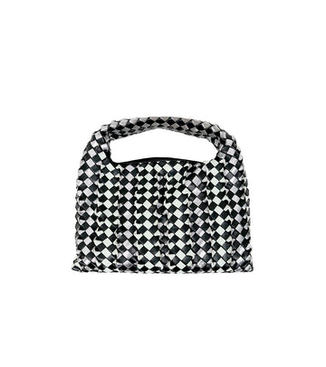 BOTTEGA VENETA Schwarz Weißes Gewebte Tasche 59413 157005343