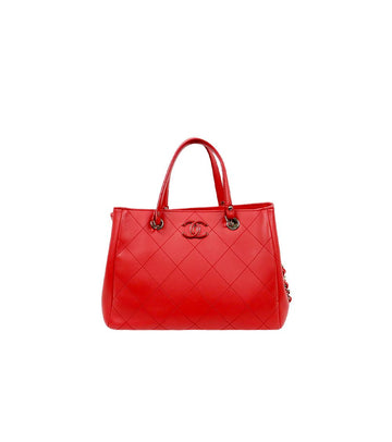 CHANEL Rote gesteppte Schultertasche 59915 157005350