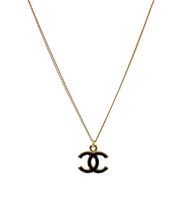 CHANEL Schwarze CC Gold Halskette 60469 157008630