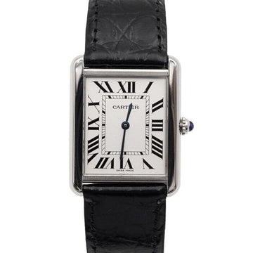 CARTIER W1018355 Tank Solo Large Quarz Lederarmband Herren Uhr 157026486