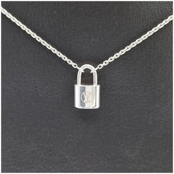 Louis Vuitton Silver Lockit Necklace (Q93559) 60726023 157041644