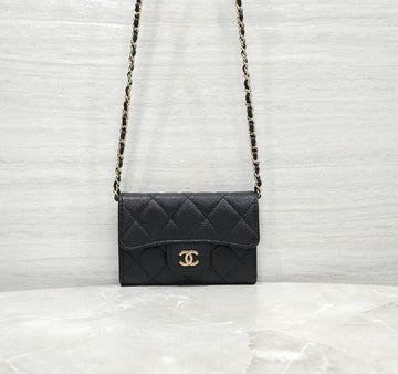 CHANEL クラシックキャビア二つ折り財布チェーンクロスバッグ 31番 AP0238 157043855