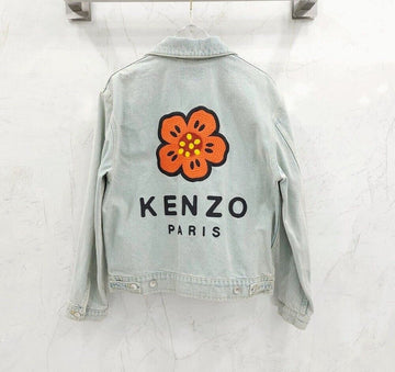 Kenzo Limited Edition Flower Embroidery Denim Trucker Jacket 154131139