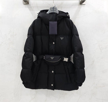 Prada Belted Nylon Down Jacket 29X966 154958187
