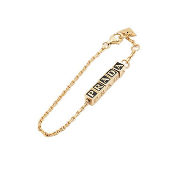 Prada Gold Metal Cube Triangle Logo Bracelet 1IB790 157070632
