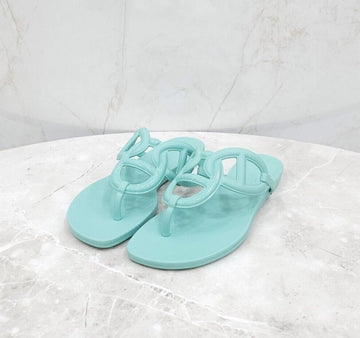 HERMES Ezeri Jelly Sandalen Mint 150230219