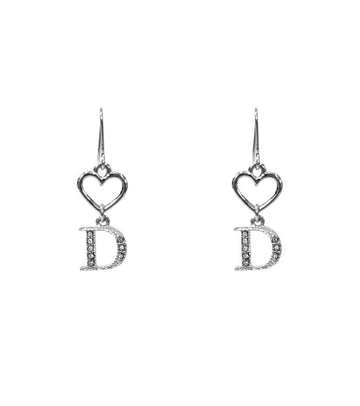 DIOR Herz-Cubic D Silber Ohrringe 53058 157084577