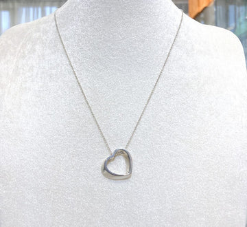 Tiffany & Co Open Heart Vintage Silver Necklace H052201 148576797