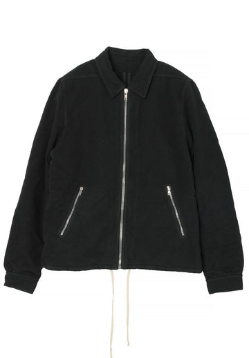 RICK OWENS DRKSHDW Baumwoll-Moleskin ZIPFRONT Jacke Schwarz MO 09 124285667