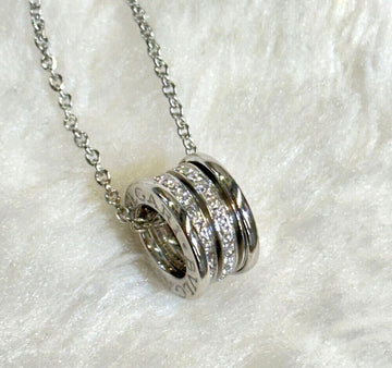Bulgari 18k B.Zero1 Pavé Diamond 18K White Gold Necklace G010201 148576799