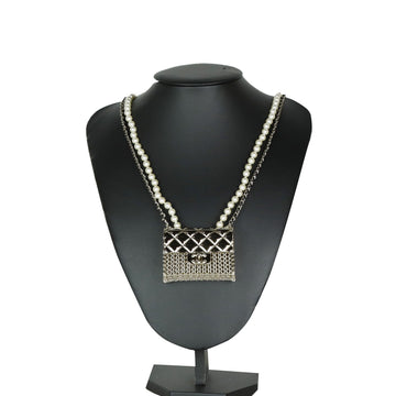 CHANEL Klassische Perlen Anhänger Kette 14348 157088900