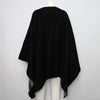 Burberry Black Gray Two-Tone Merino Wool Reversible Check Cape Poncho 4029404 157124940 [P]