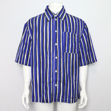 Bottega Veneta Silk Blend Striped Men's Short Sleeve Shirt 729168 157125429