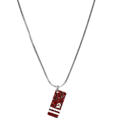 DIOR Rote Trotter Silber Halskette 51468 157127382