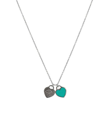 TIFFANY & CO Doppelherz Sterling Silber Halskette 61478 157127386