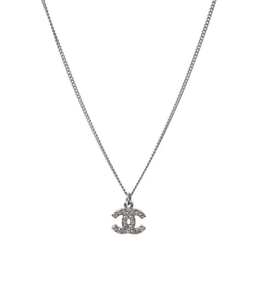 CHANEL Cubic CC Silver Necklace 61828 157127409