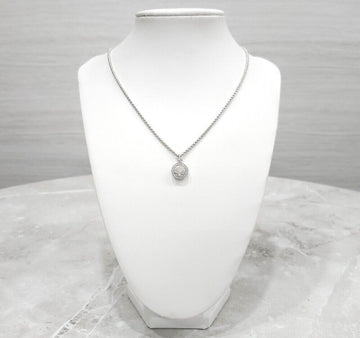 Chopard 18k Happy Diamond Round Necklace 18K White Gold 157127461