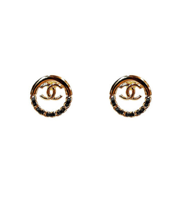 CHANEL Round CC Gold Earrings 60766 157127481