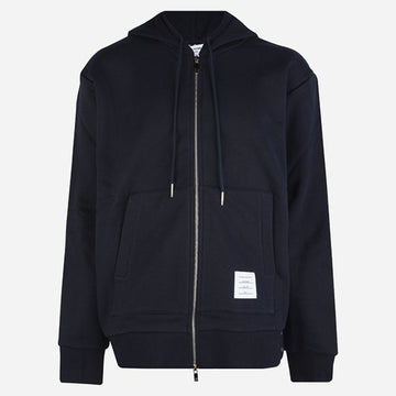THOM BROWNE Kapuze mit Reißverschluss in Navy mit Streifen 157129328