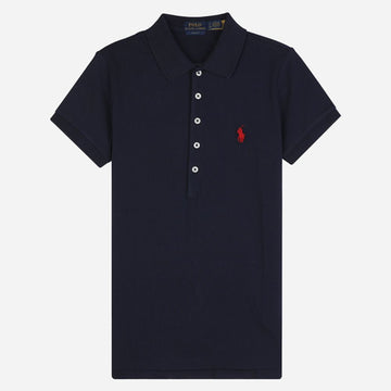 POLO RALPH LAUREN 6S Damen Pony Logo Slim Fit Baumwolle PK Kurzarm Navy 211870245 002 157131909