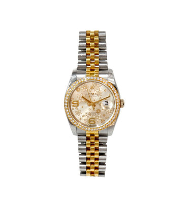 Rolex Flower Motif Diamond Datejust Combination Watch 60837 157169229