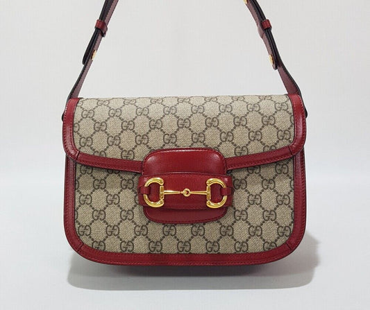 Gucci Horsebit Shoulder Bag Small 602204 Red 87956494