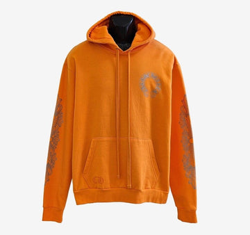 CHROME HEARTS Horseshoe Glitter Hoodie Größe M Orange 157178891