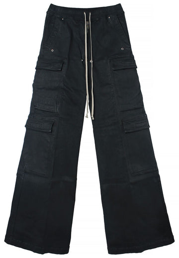 Rick Owens JUMBO BELAS Black Wax Stretch Denim 150691422
