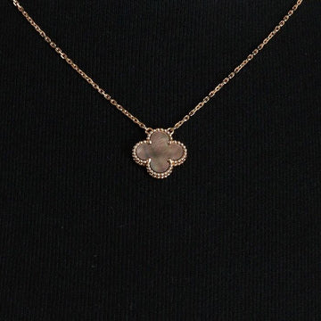 Van Cleef & Arpels Gray Mother of Pearl Vintage Alhambra Necklace aa64784 157186237
