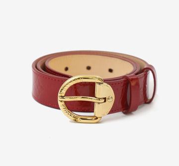 LOUIS VUITTON Monogram Gürtel rot mit goldenem Verschluss 80 M6980 157186901