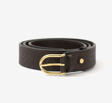Louis Vuitton Monogram Leather Belt Dark Brown Gold 85 157186963