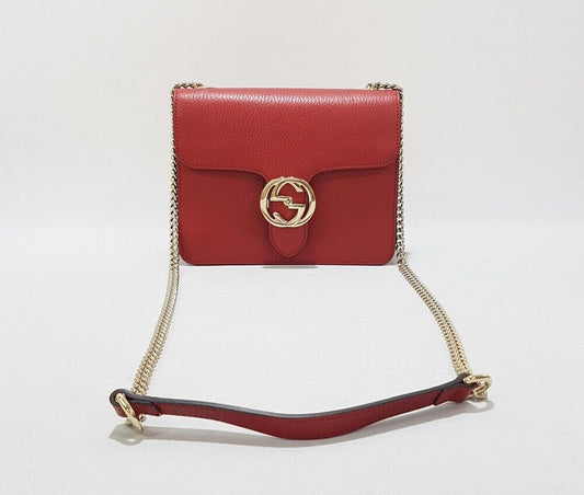 GUCCI Interlocking Kleine Schultertasche Rot 510304 66480580