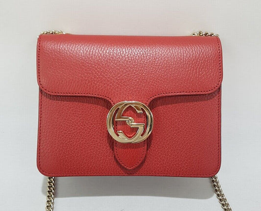 GUCCI Interlocking Kleine Schultertasche Rot 510304 66480580
