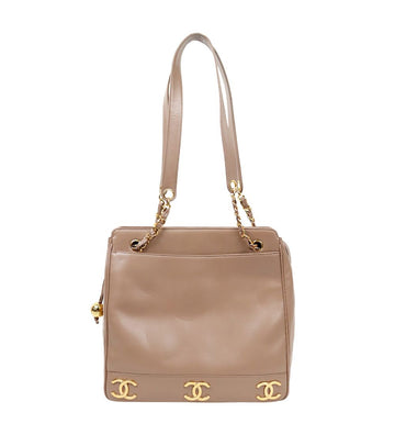 CHANEL Braune Triple CC Ketten Schultertasche 56268 157205564