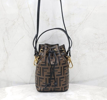 Fendi Montrezzo Leather Mini Bucket Bag 8BS010 157215310