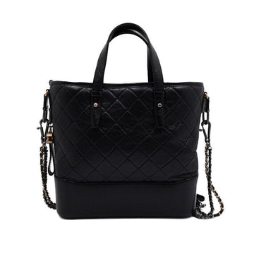 CHANEL Gabrielle Shopping Tote Bag and Shoulder Bag Black A91876 157215916