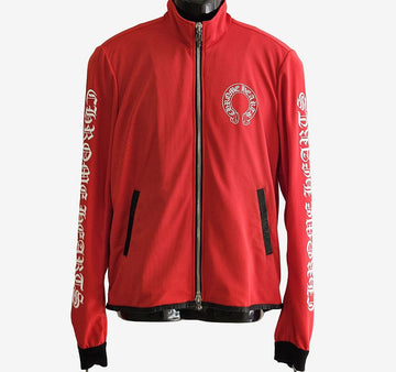 CHROME HEARTS Lettering Logo Jersey Track Zip-Up S Größe Rot 7U0NGRCT 157216582