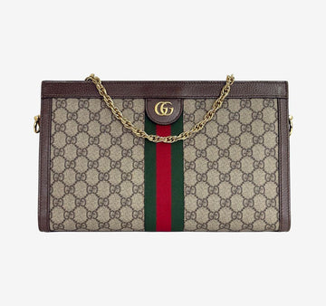 Gucci Ophidia Medium Web Shoulder Bag Brown 503876 157216698