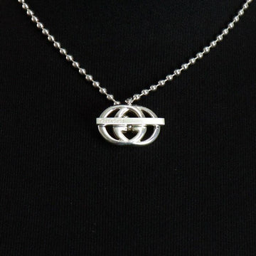 GUCCI Silberne Interlocking Double G Ball Chain Halskette für Frauen 216435 157216713