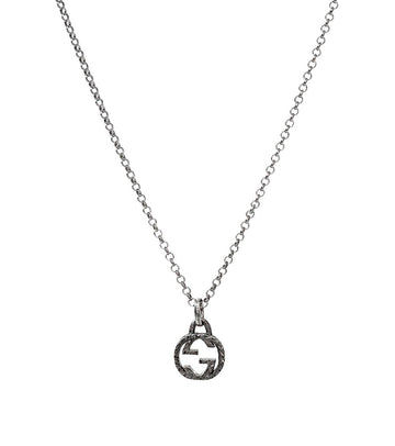 Gucci Interlocking G Silver Necklace 52256 157227365
