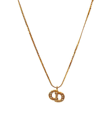 DIOR Cubic CD Gold Necklace 55314 157227401