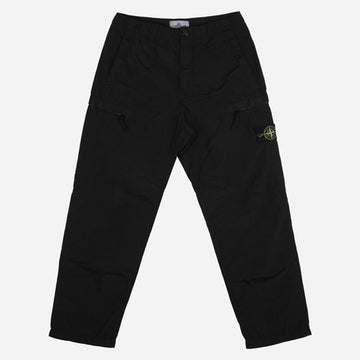 STONE ISLAND ナイロン カーゴパンツ ブラック 157215074 [P]