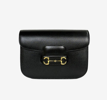 Gucci Horsebit 1955 Medium Shoulder Bag Black 0NTRE4V8 157264525