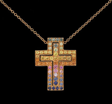 Damiani Belle Epoque Rainbow Medium 18K Rose Gold Necklace 20084310 157186939 [P]