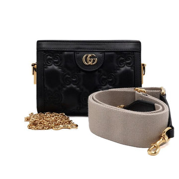 Gucci Black GG Embossed Matelassé Mini Chain Shoulder Bag and Crossbody 702228 157271620
